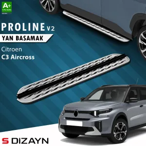 S-Dizayn Citroen C3 Aircross 2 OEM Still Pro V2 Aluminyum Yan Basamak 183 Cm 2024 Üzeri A+ Kalite thumb 1