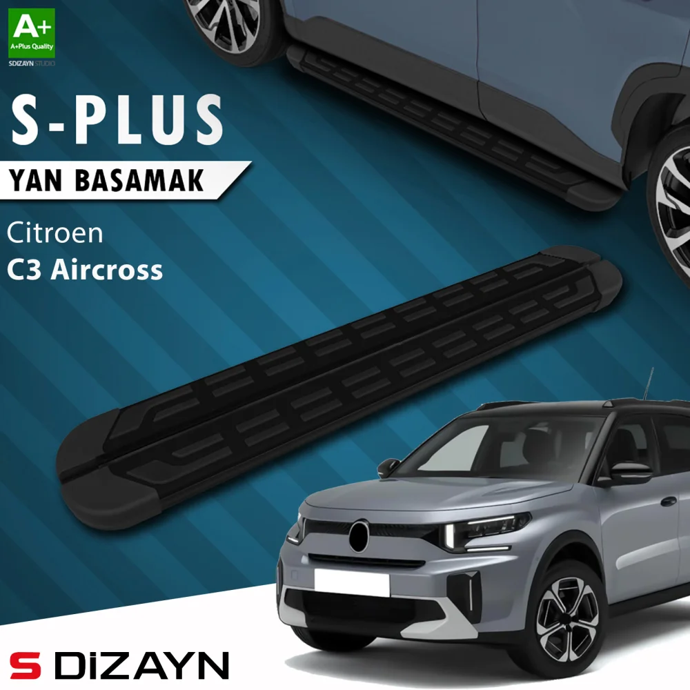 Drs Tuning Citroen C3 Aircross 2 S-Plus Siyah Yan Basamak 183 Cm 2024 Üzeri A+ Kalite