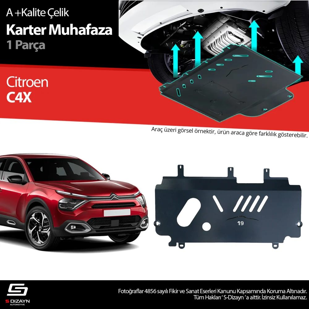 Drs Tuning Citroen C4X Çelik Karter Muhafaza Koruma 2022 Üzeri A+ Kalite