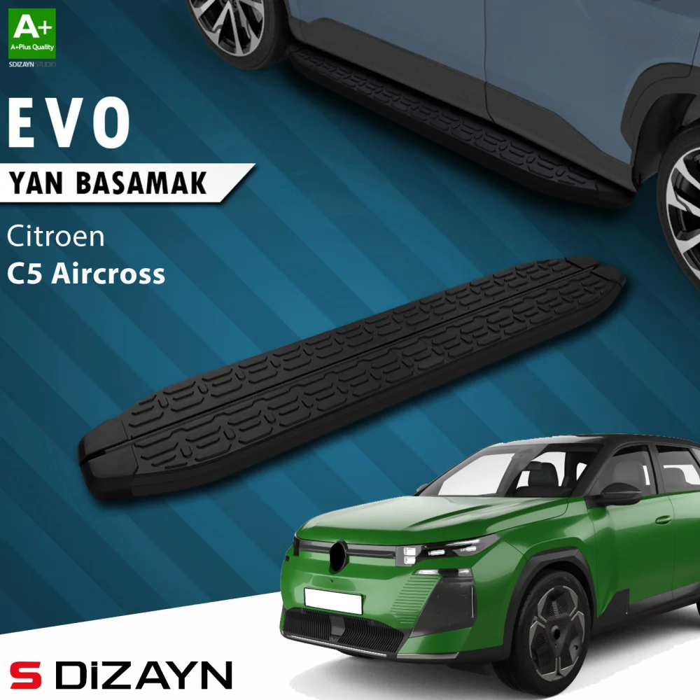 Drs Tuning Citroen C5 Aircross 2 Hybrid Benzinli Evo Siyah Yan Basamak 193 Cm 2025 Üzeri A+ Kalite
