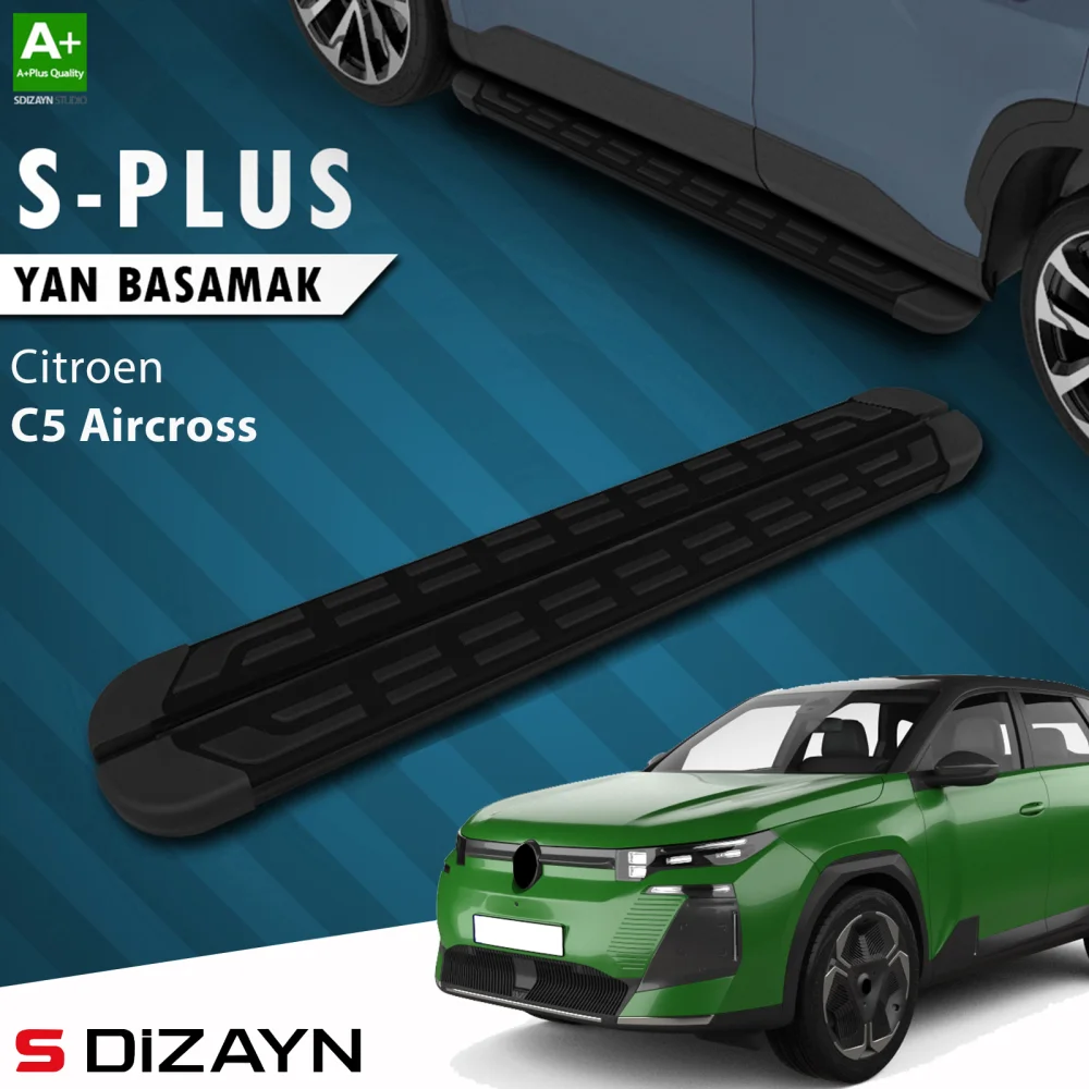 Drs Tuning Citroen C5 Aircross 2 Hybrid Benzinli S-Plus Siyah Yan Basamak 193 Cm 2025 Üzeri A+ Kalite