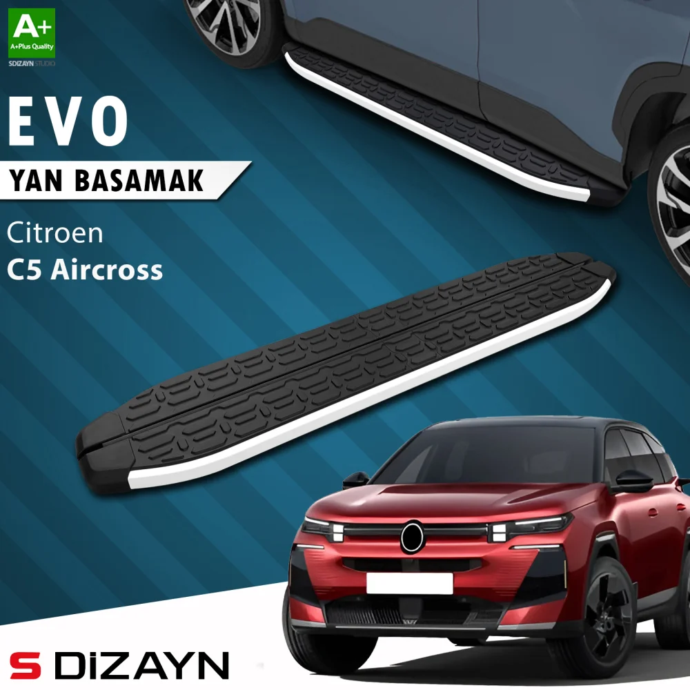 Drs Tuning Citroen E-C5 Aircross Elektrikli Evo Aluminyum Yan Basamak 193 Cm 2024 Üzeri A+ Kalite