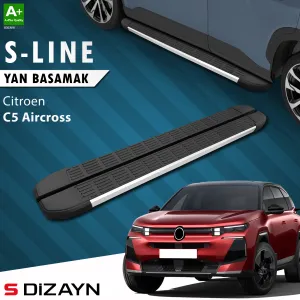 Citroen C5 Aircross 2017-Günümüz (C84) uyumlu E- Elektrikli S-Line Aluminyum Yan Basamak 193 Cm 2024 Üzeri A+ Kalite modelleri DRS Tuning'de. Kaliteli malzeme,