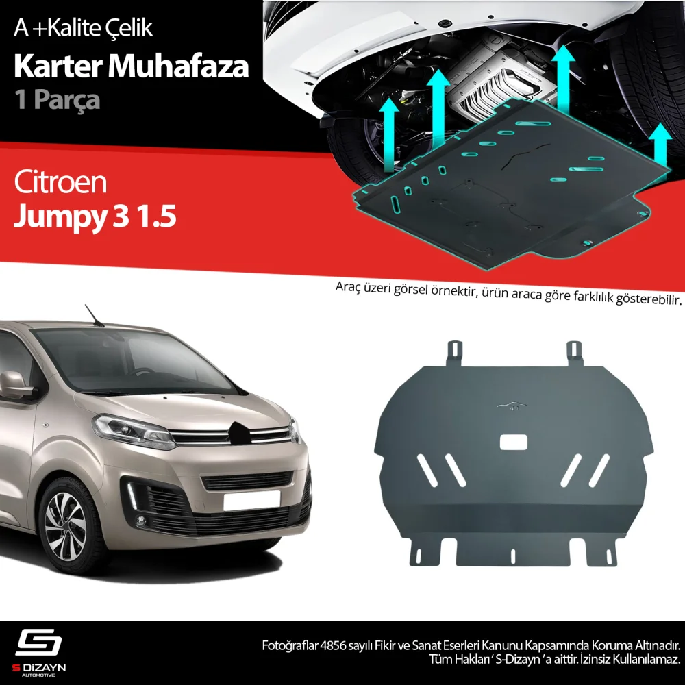 Drs Tuning Citroen Jumpy 1.5 Çelik Karter Muhafaza Koruma 2016 Üzeri A+ Kalite