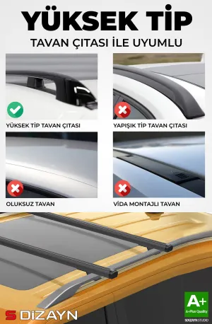 Drs Tuning Mini Clubman S-Bar Cargo V1 Ara Atkı Tavan Taşıyıcı Barı Siyah 110 Cm 2007-2014 A+ Kalite - Görsel 3