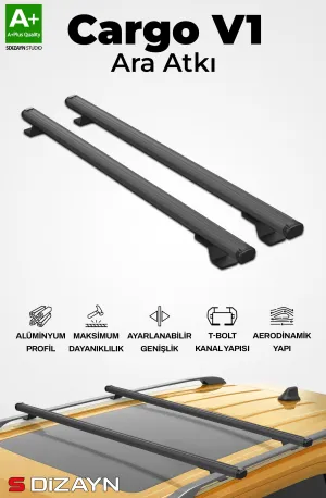 Drs Tuning Toyota Avensis Estate S-Bar Cargo V1 Ara Atkı Tavan Taşıyıcı Barı Siyah 110 Cm 2002-2008 A+ Kalite