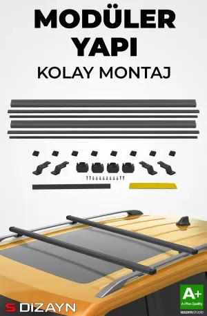 Drs Tuning Audi A6 C7 Allroad S-Bar Cargo V1 Ara Atkı Tavan Taşıyıcı Barı Siyah 130 Cm 2011-2018 A+ Kalite - Görsel 4
