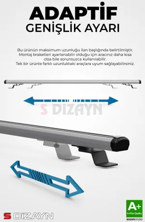 Drs Tuning Fiat Panda HB S-Bar Cargo V1 Ara Atkı Tavan Taşıyıcı Barı Gri 130 Cm 2003-2011 A+ Kalite - Görsel 2