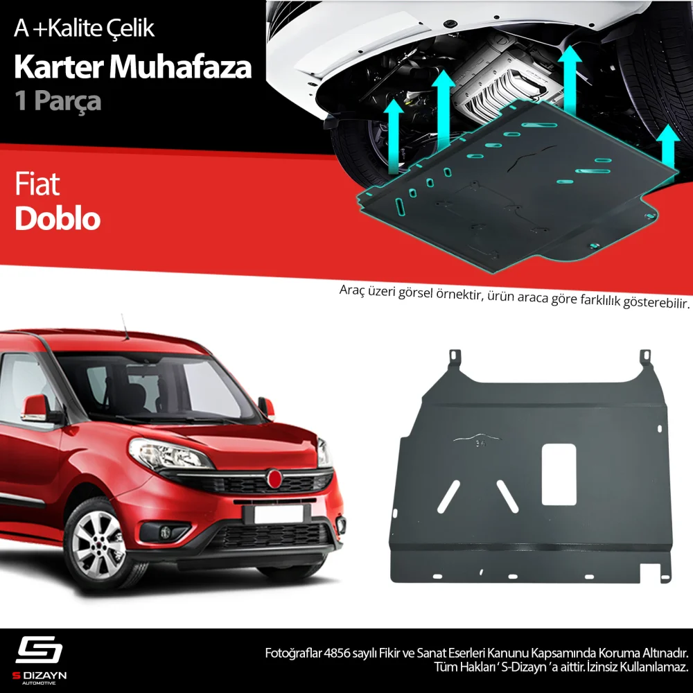 Drs Tuning Fiat Doblo 2 Çelik Karter Muhafaza Koruma 2010-2022 A+ Kalite