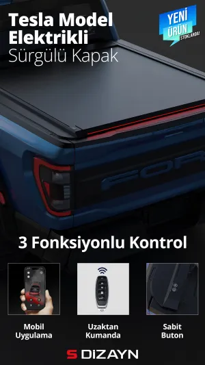 Drs Tuning Ford Ranger 3 Tesla Model Elektrikli Sürgülü Kapak 2016-2023