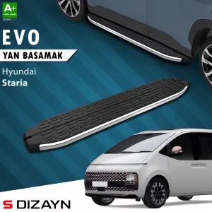 Hyundai uyumlu Staria Evo Krom Yan Basamak 233 Cm 2021 Üzeri A+ Kalite modelleri DRS Tuning'de. Kaliteli malzeme, hızlı kargo ve güvenli alışverişle hemen