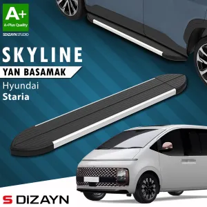 Hyundai uyumlu Staria Skyline Aluminyum Yan Basamak 233 Cm 2021 Üzeri A+ Kalite modelleri DRS Tuning'de. Kaliteli malzeme, hızlı kargo ve güvenli alışverişle