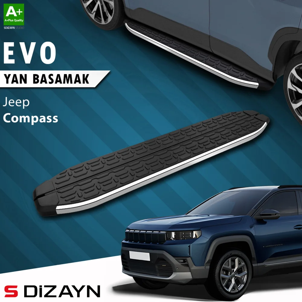 Drs Tuning Jeep Compass 3 Evo Krom Yan Basamak 193 Cm 2025 Üzeri A+ Kalite