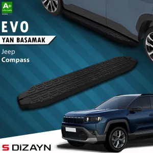 Drs Tuning Jeep Compass 3 Evo Siyah Yan Basamak 193 Cm 2025 Üzeri A+ Kalite