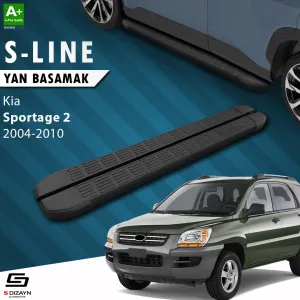 Kia Sportage 2004-2010 (KM) uyumlu 2 S-Line Siyah Yan Basamak 173 Cm 2004-2010 modelleri DRS Tuning'de. Kaliteli malzeme, hızlı kargo ve güvenli alışverişle