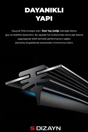 Drs Tuning 9 Aparatlı Oto Cam Sileceği 75 Cm 30 İnç Universal A+ Kalite - Görsel 4