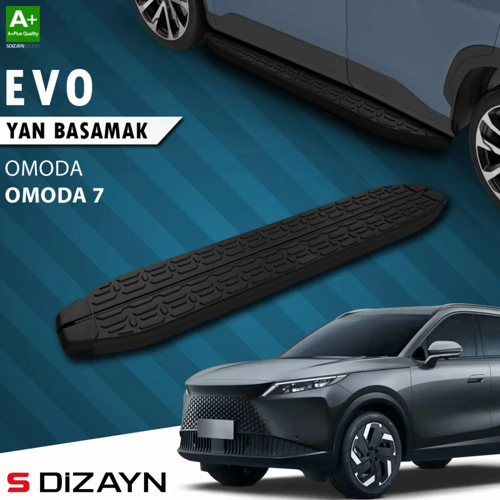 Drs Tuning Omoda Omoda7 Evo Siyah Yan Basamak 183 Cm 2025 Üzeri A+ Kalite