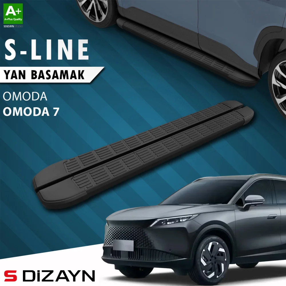 Drs Tuning Omoda Omoda7 S-Line Siyah Yan Basamak 183 Cm 2025 Üzeri A+ Kalite