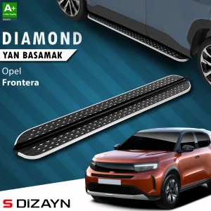 S-Dizayn Opel Frontera Diamond Krom Yan Basamak 183 Cm 2024 Üzeri A+ Kalite thumb 1