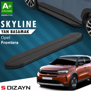 Opel Frontera 2025-Günümüz uyumlu Skyline Siyah Yan Basamak 183 Cm 2024 Üzeri A+ Kalite modelleri DRS Tuning'de. Kaliteli malzeme, hızlı kargo ve güvenli