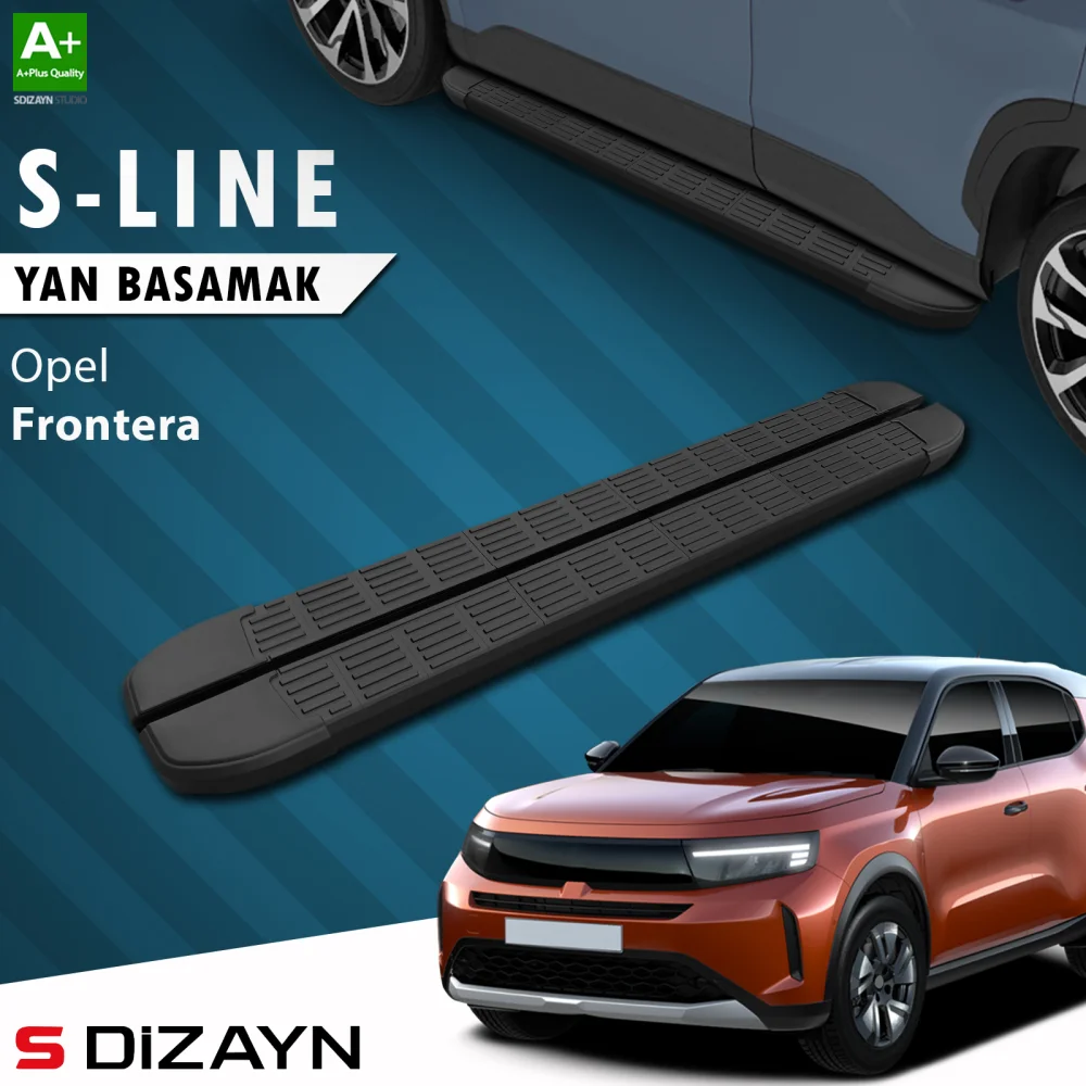 Drs Tuning Opel Frontera S-Line Siyah Yan Basamak 183 Cm 2024 Üzeri A+ Kalite