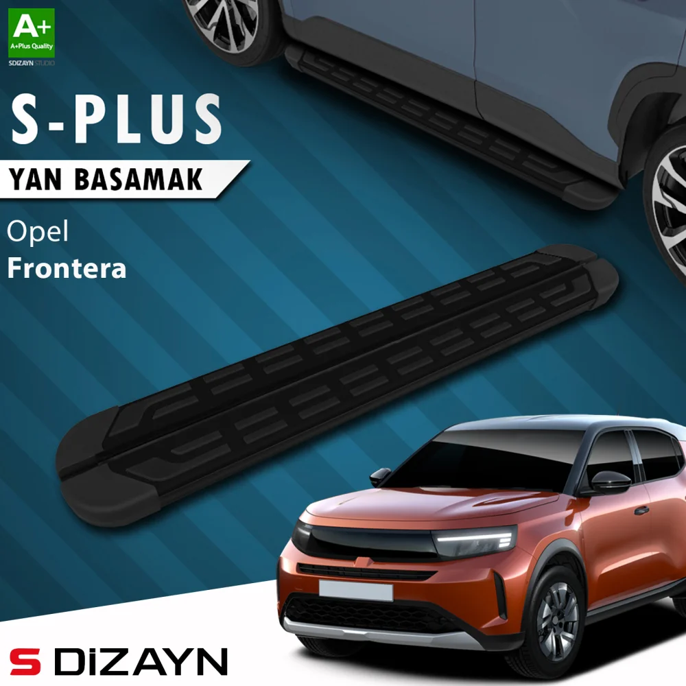 Drs Tuning Opel Frontera S-Plus Siyah Yan Basamak 183 Cm 2024 Üzeri A+ Kalite