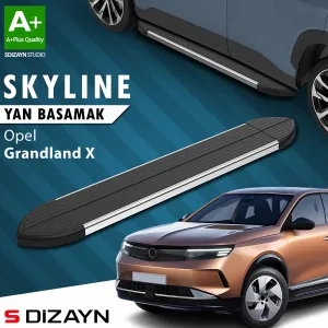 S-Dizayn Opel Grandland 2 Elektrikli Skyline Krom Yan Basamak 193 Cm 2024 Üzeri A+ Kalite thumb 1