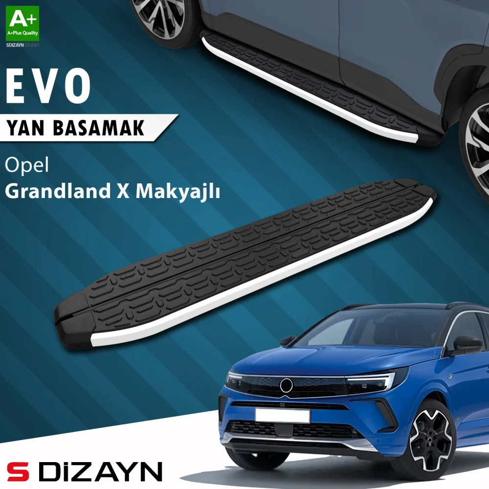 Drs Tuning Opel Grandland X Makyajlı Hybrid Evo Aluminyum Yan Basamak 183 Cm 2021-2024 A+ Kalite