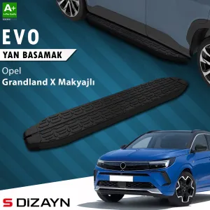 Drs Tuning Opel Grandland X Makyajlı Hybrid Evo Siyah Yan Basamak 183 Cm 2021-2024 A+ Kalite