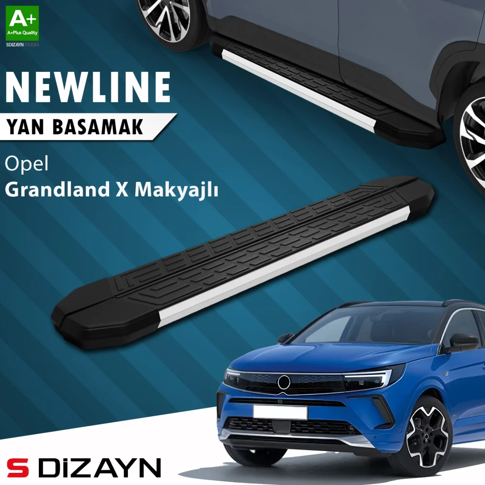 Drs Tuning Opel Grandland X Makyajlı Hybrid NewLine Aluminyum Yan Basamak 183 Cm 2021-2024 A+ Kalite