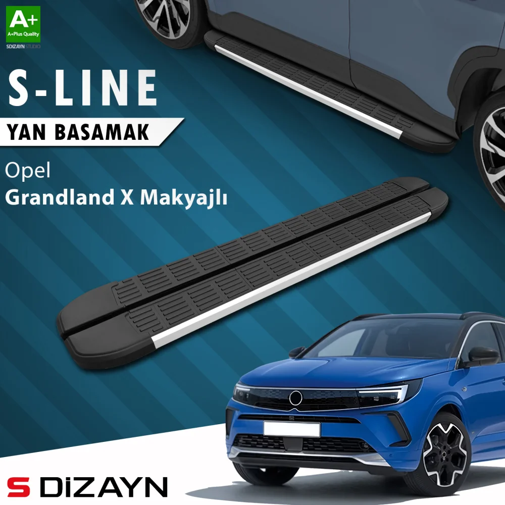 Drs Tuning Opel Grandland X Makyajlı Hybrid S-Line Aluminyum Yan Basamak 183 Cm 2021-2024 A+ Kalite