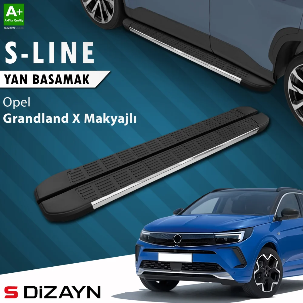 Drs Tuning Opel Grandland X Makyajlı Hybrid S-Line Krom Yan Basamak 183 Cm 2021-2024 A+ Kalite