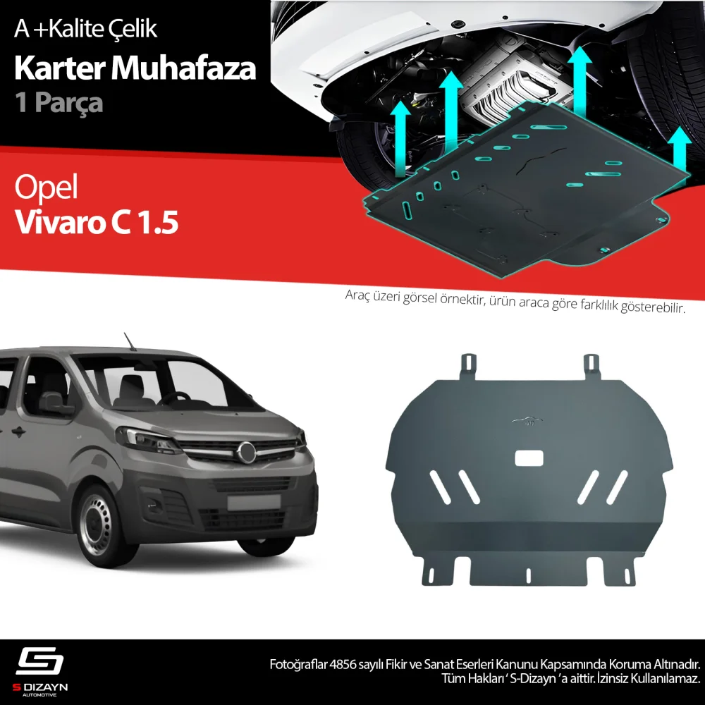 Drs Tuning Opel Vivaro 1.5 Çelik Karter Muhafaza Koruma 2019 Üzeri A+ Kalite