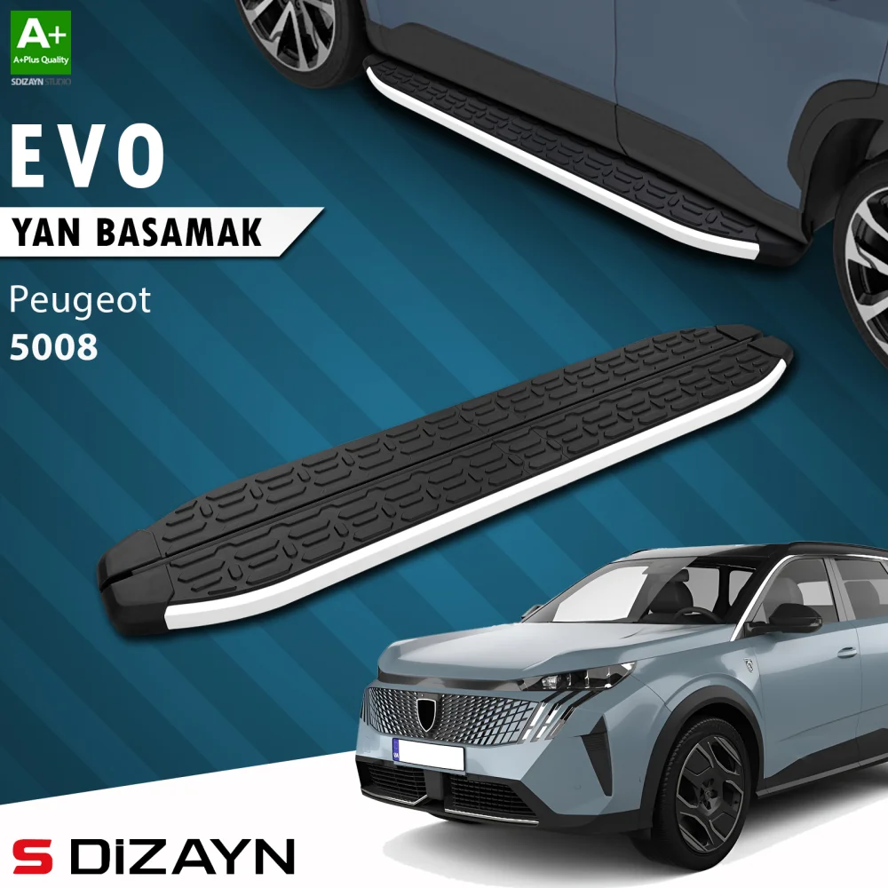 Drs Tuning Peugeot 5008 3 Elektrikli Evo Aluminyum Yan Basamak 203 Cm 2024 Üzeri A+ Kalite