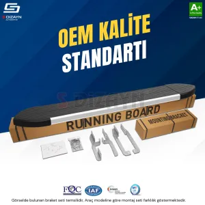 Drs Tuning Peugeot 5008 3 Elektrikli Skyline Aluminyum Yan Basamak 203 Cm 2024 Üzeri A+ Kalite - Görsel 2