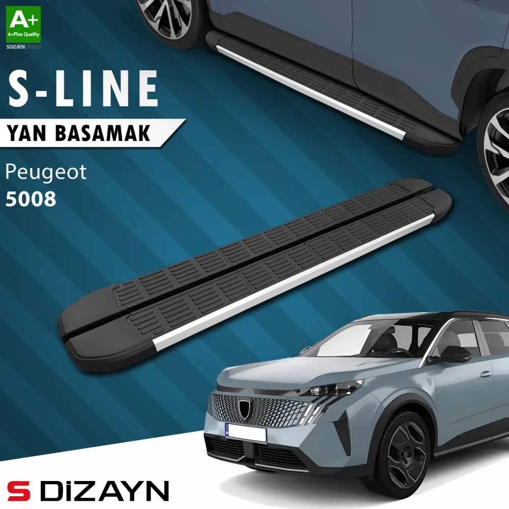 Drs Tuning Peugeot 5008 3 Elektrikli S-Line Aluminyum Yan Basamak 203 Cm 2024 Üzeri A+ Kalite