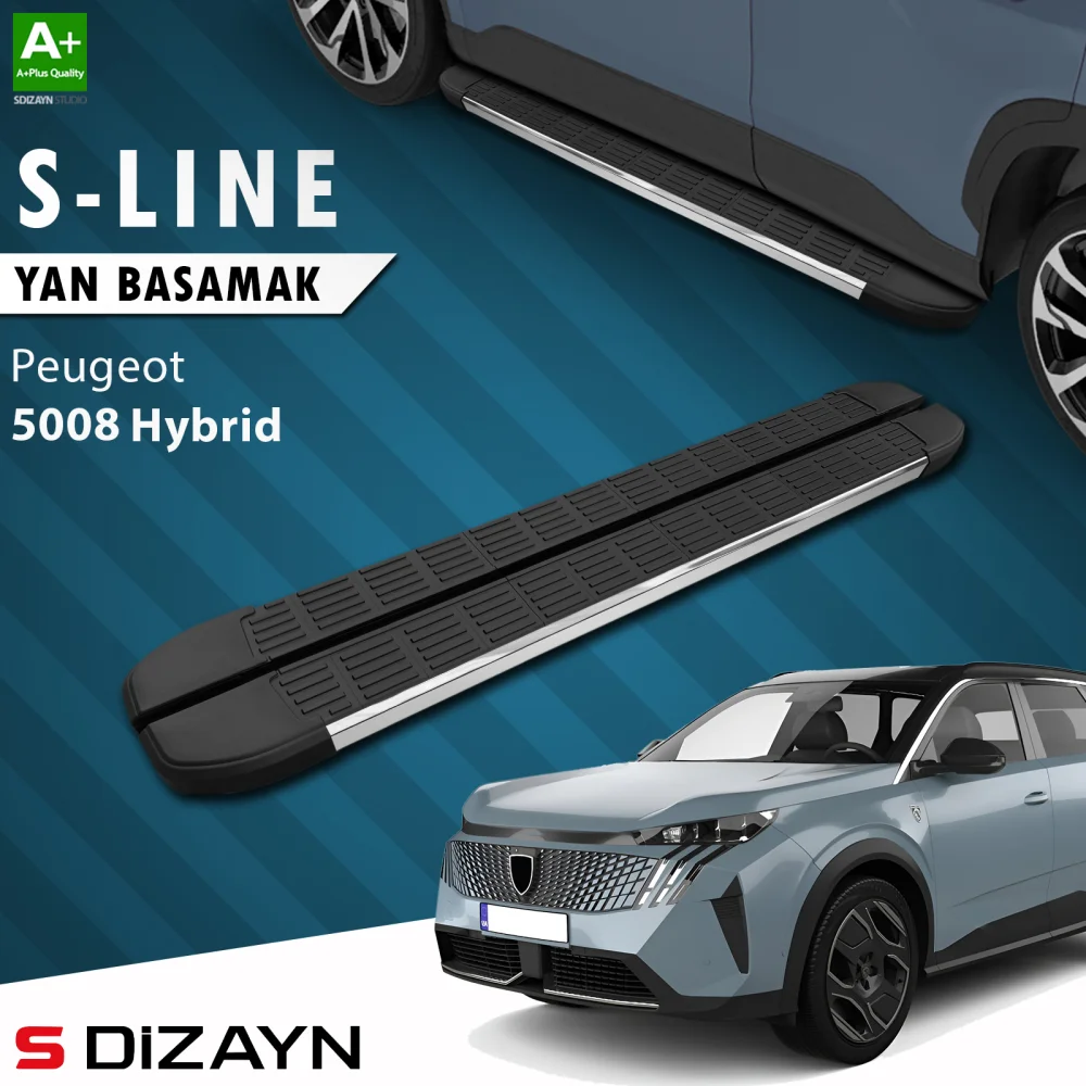 Drs Tuning Peugeot 5008 3 Hybrid S-Line Krom Yan Basamak 203 Cm 2024 Üzeri A+ Kalite