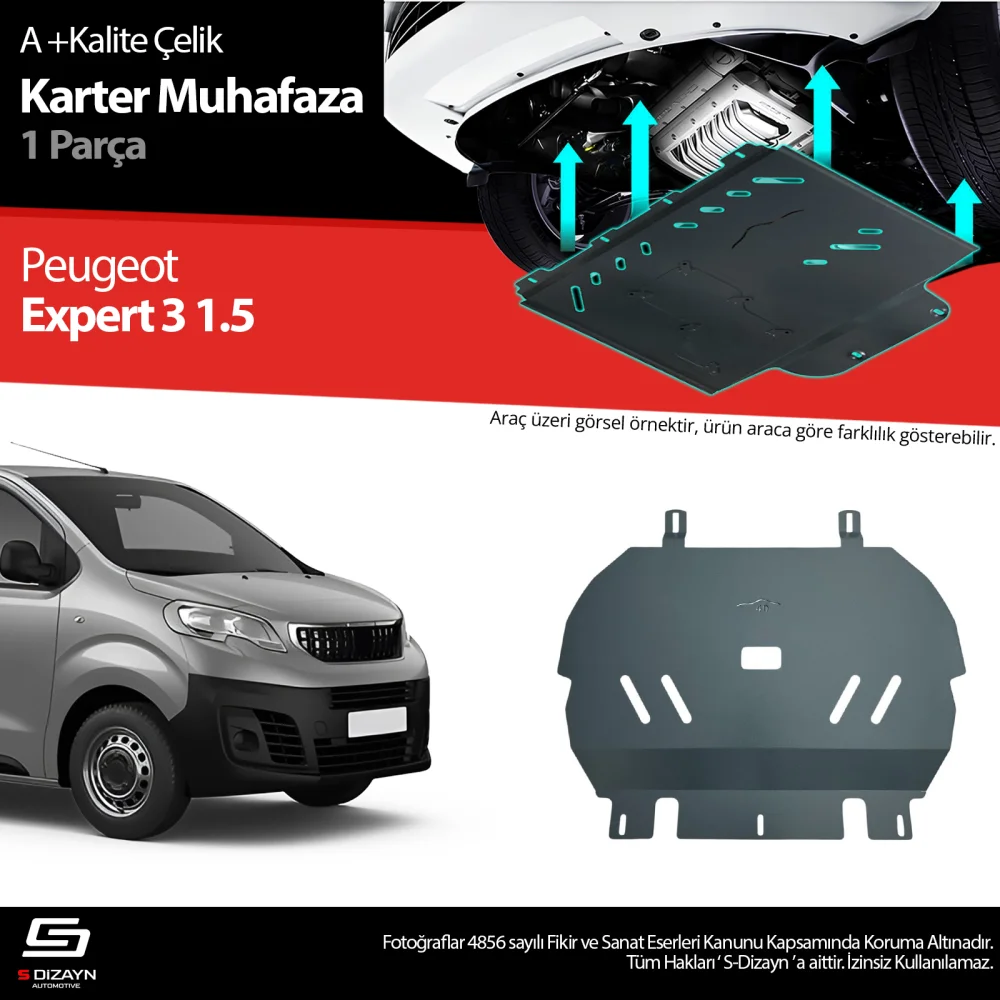 Drs Tuning Peugeot Expert 1.5 Çelik Karter Muhafaza Koruma 2016 Üzeri A+ Kalite