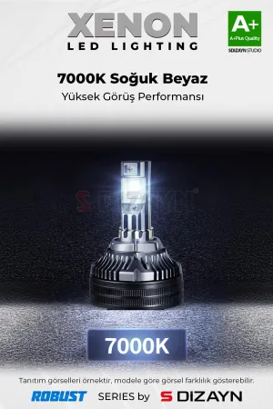 Drs Tuning Prime Plus 9006 Led Xenon / 45W / 12000 LM / 7000K A+ Kalite - Görsel 5