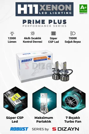 Drs Tuning Prime Plus H11 Led Xenon / 45W / 12000 Lm / 7000K A+ Kalite