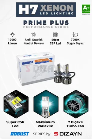 S-Dizayn Prime Plus H7 Led Xenon / 45W / 7000K A+ Kalite thumb 1