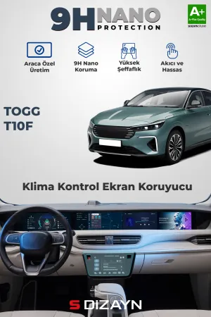 TOGG T10F 2025-Günümüz uyumlu 9H Nano İç Merkezi Kontrol Ekran Koruyucu (PARLAK) 2025 Üzeri A+ Kalite modelleri DRS Tuning'de. Kaliteli malzeme, hızlı kargo ve