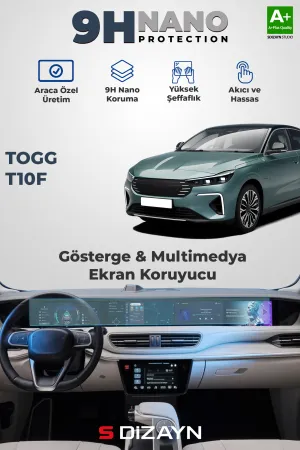 TOGG T10F 2025-Günümüz uyumlu 9H Nano Gösterge & Multimedya Ekran Koruyucu 2'Li Set (PARLAK) 2025 Üzeri A+ Kalite modelleri DRS Tuning'de. Kaliteli malzeme,