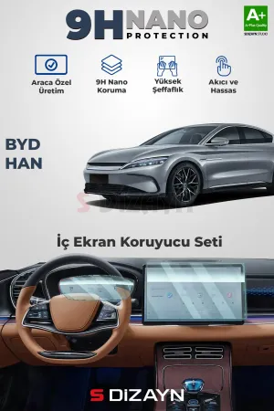 Drs Tuning Byd Han 9H Nano Gösterge Ve Multimedya Ekran Koruyucu (Parlak) 2024 Üzeri A+ Kalite
