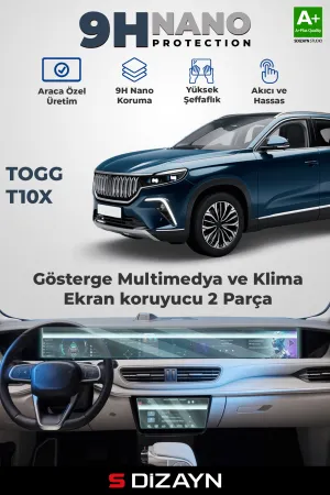 Drs Tuning Togg T10X Ekran Koruyucu Seti Tam Set (Parlak) 2023 Üzeri A+ Kalite