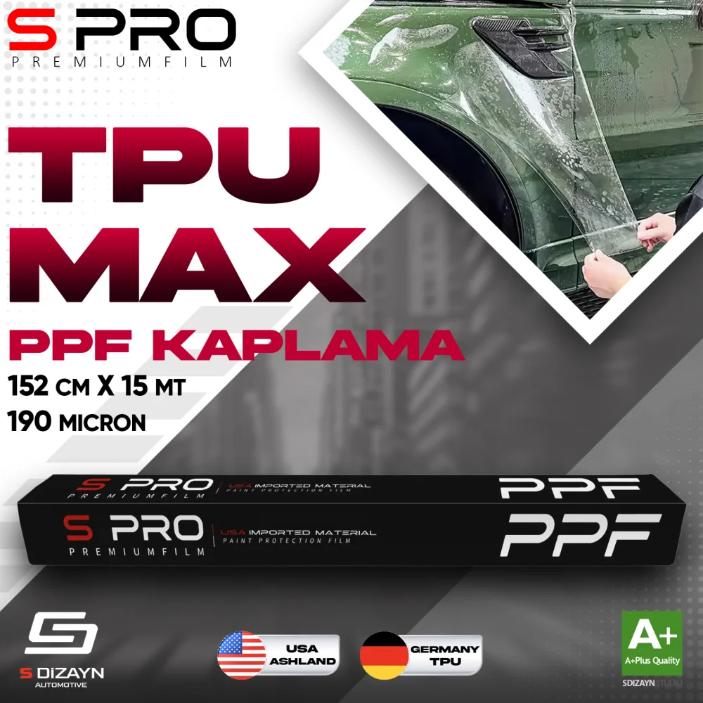 S Pro PPF Boya Koruma Filmi TPU Max 190mic 152cm/15mt