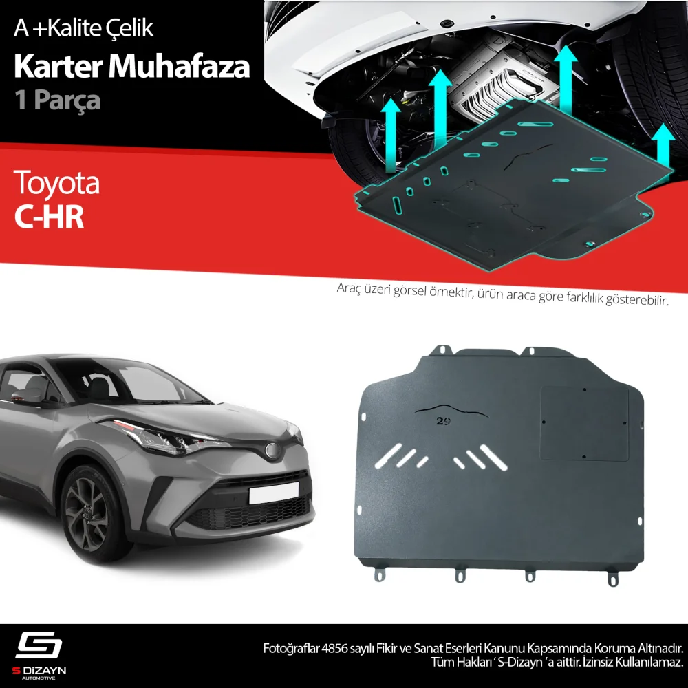 Drs Tuning Toyota C-HR Çelik Karter Muhafaza 2016-2023 A+ Kalite