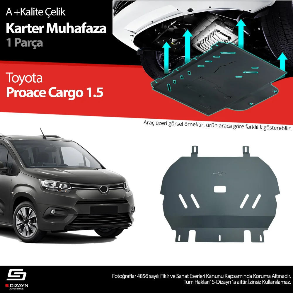 Drs Tuning Toyota Proace Cargo 1.5 Çelik Karter Muhafaza Koruma 2018 Üzeri A+ Kalite