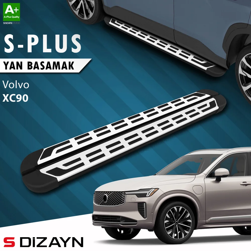 Drs Tuning Volvo XC90 Makyajlı Benzinli S-Plus Gri Yan Basamak 203 Cm 2024 Üzeri A+ Kalite
