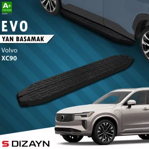Volvo XC90 2015-Günümüz (B) uyumlu Makyajlı Hybrid Evo Siyah Yan Basamak 203 Cm 2024 Üzeri A+ Kalite modelleri DRS Tuning'de. Kaliteli malzeme, hızlı kargo ve